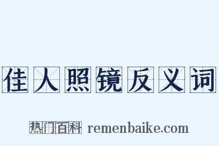 佳人照镜反义词是什么意思的图片